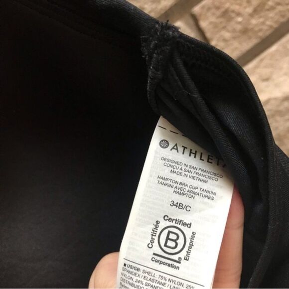 Athleta Hampton Bra Cup Tankini Top Swimsuit 34 B/C NWT - Picture 6 of 10